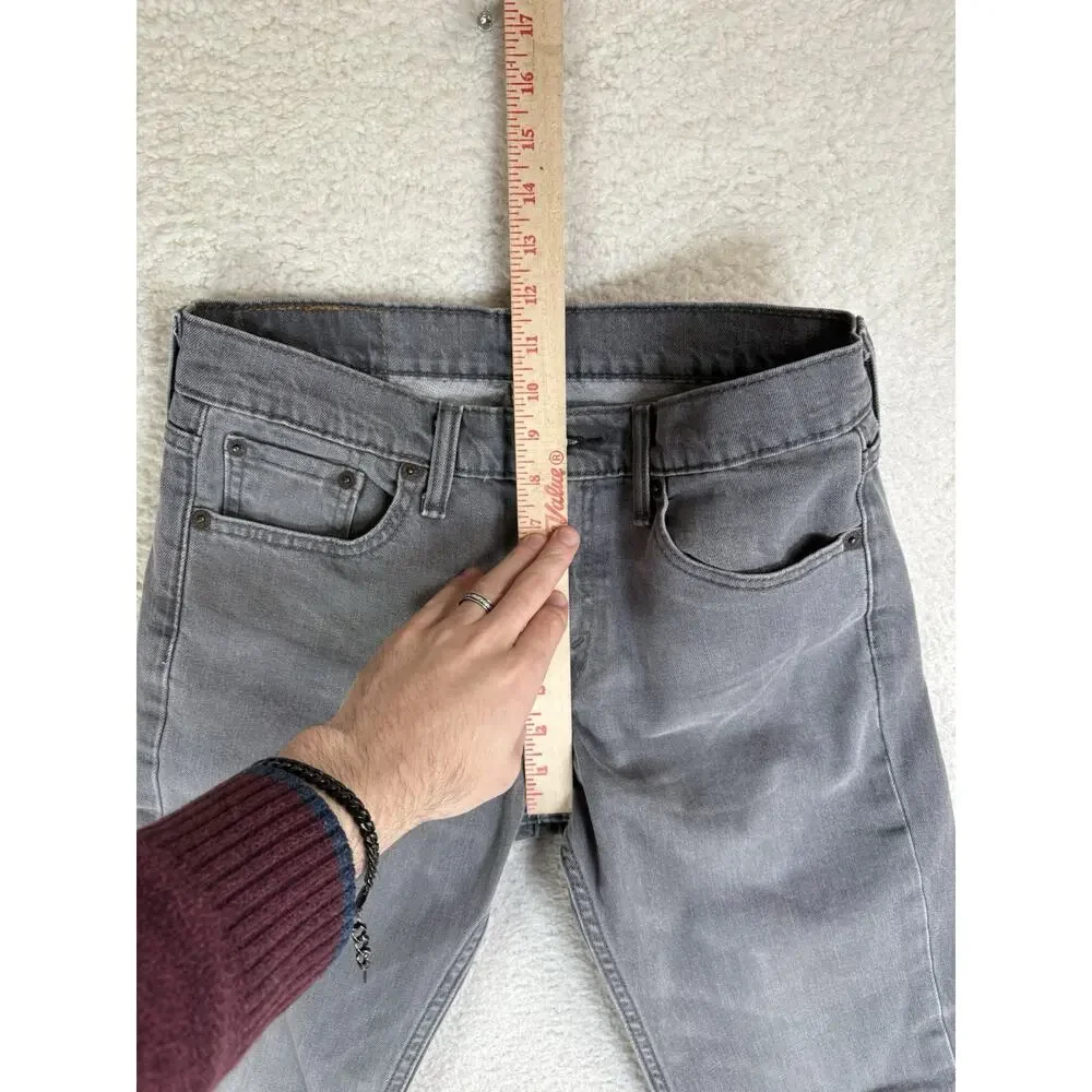 Levis 511 Jeans Mens 30x30 Gray Slim Fit Wash Stretch Denim Emo Grunge Skater